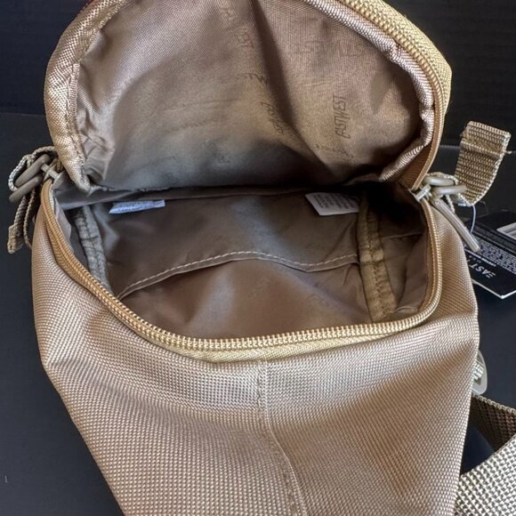 Tactical Sling Crossbody Bag With American Flag Patch & Adjustable Strap - East/ - Picture 3 of 14